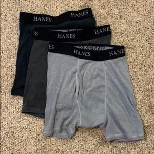 3 Hanes Boxer Briefs Size Small - Preowned Lot